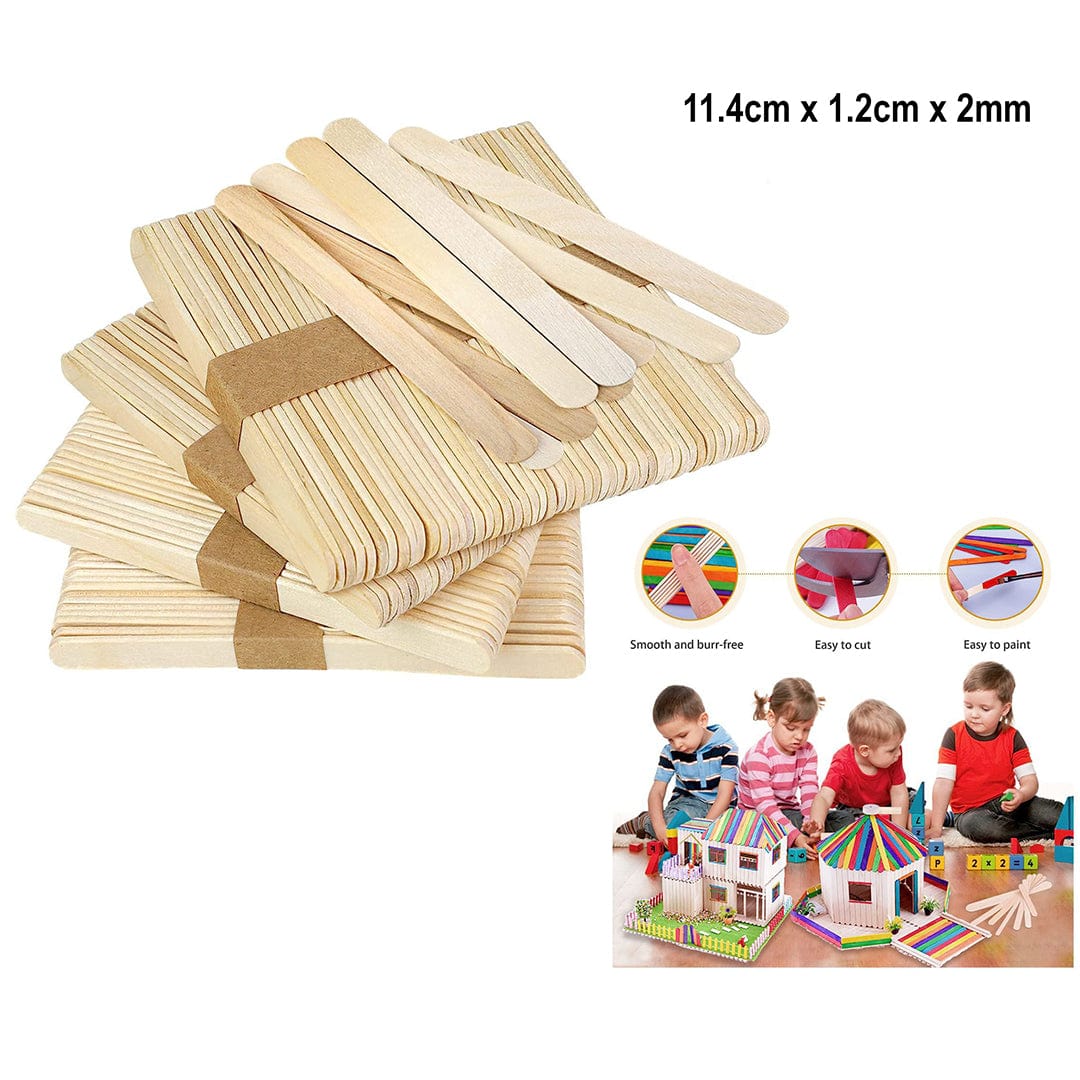 Crafteria SMALL Natural Ice-Cream Sticks