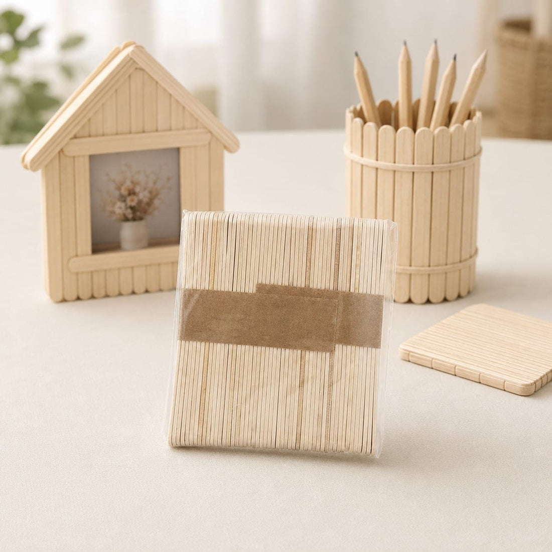 Crafteria Small Natural Ice-Cream Sticks