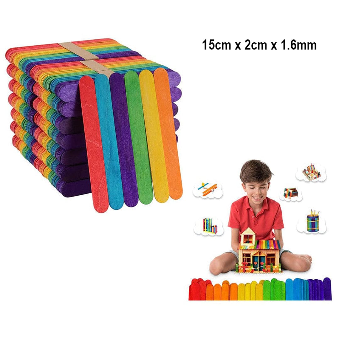 My Store WOODEN STICKS Big Ice Cream Stick Colour