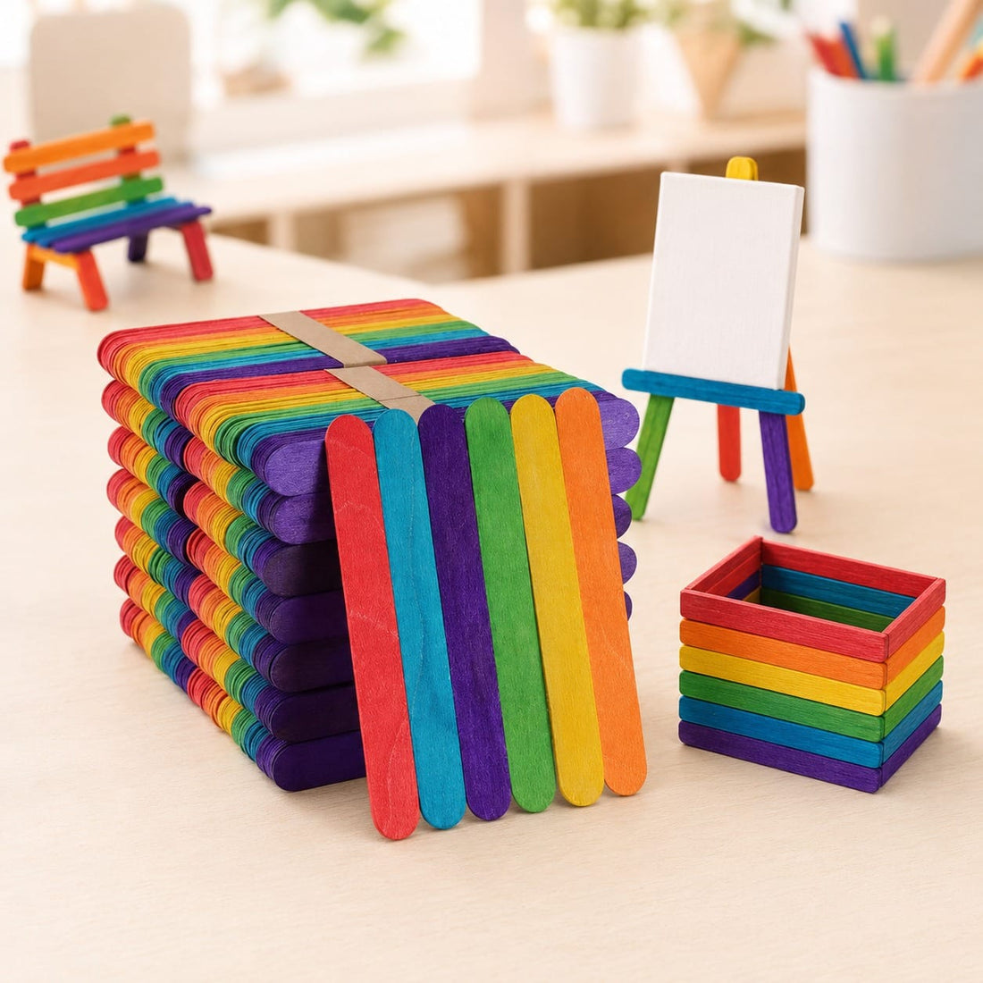 My Store WOODEN STICKS Big Ice Cream Stick Colour
