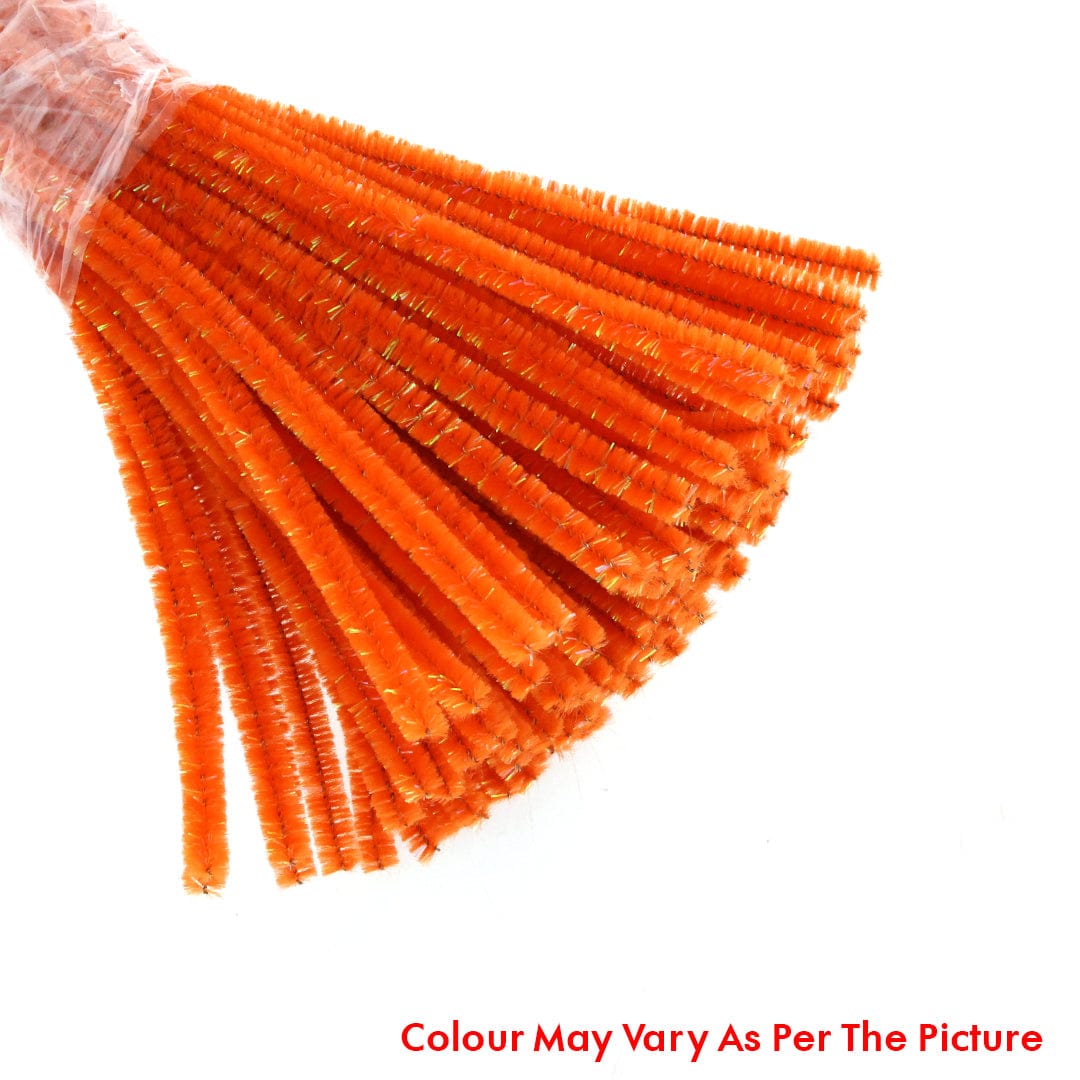 Crafteria Orange Shimmer Pipe Cleaner (100Pcs Approx.)