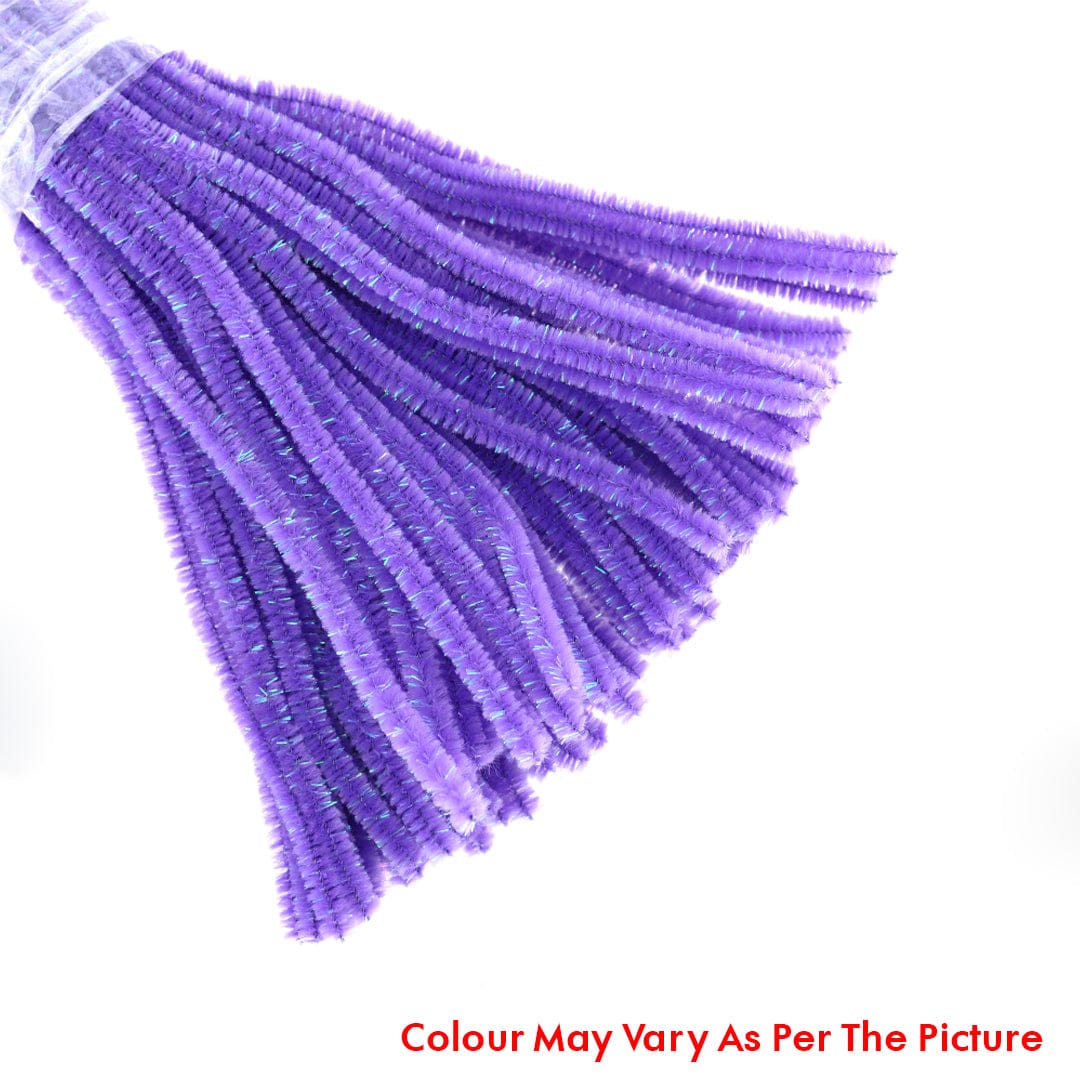 Crafteria Pastel Violet Shimmer Pipe Cleaner (100Pcs Approx.)
