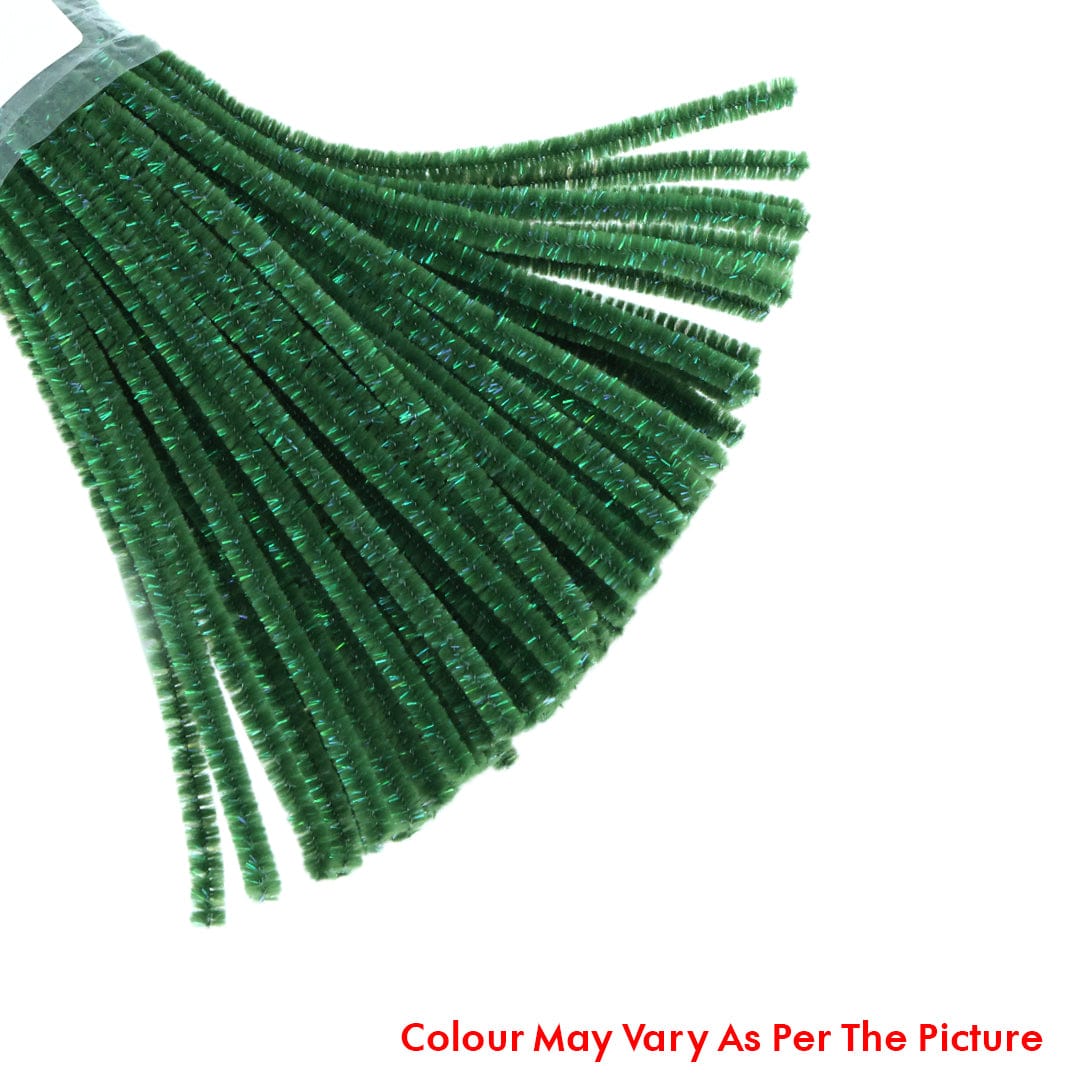 Crafteria Moss Green Shimmer Pipe Cleaner (100Pcs Approx.)
