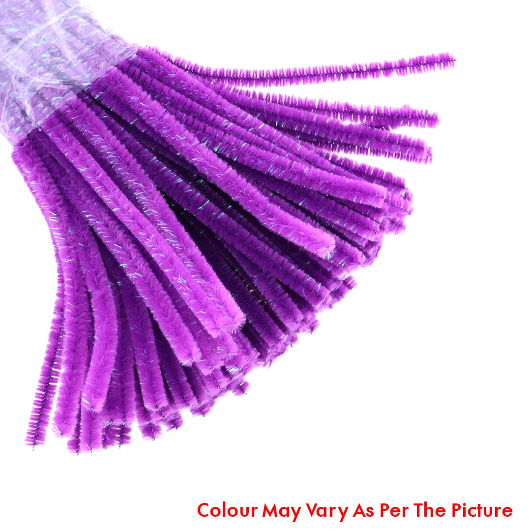 Crafteria Purple Shimmer Pipe Cleaner (100Pcs Approx.)