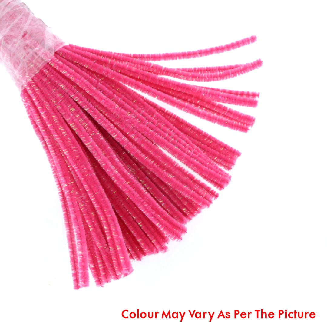 Crafteria Magenta Shimmer Pipe Cleaner (100Pcs Approx.)