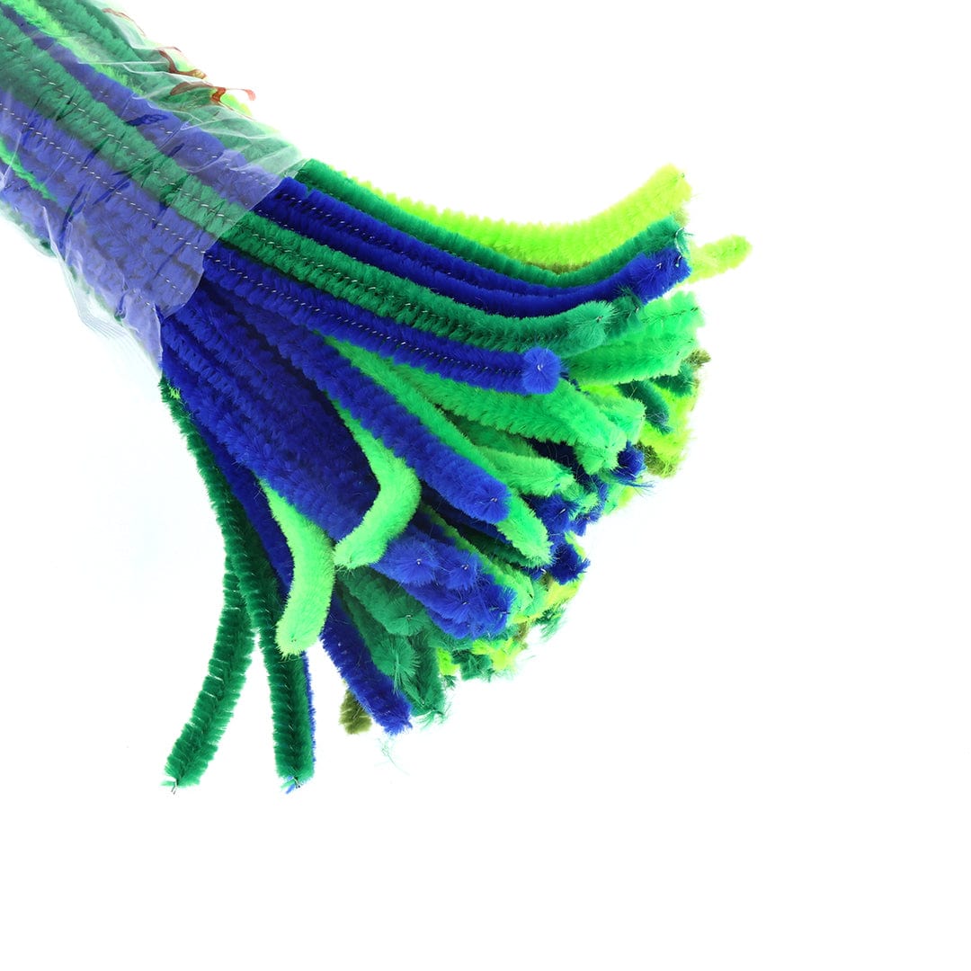 Crafteria Green Pipe Cleaner Mono Chrome (100Pcs/Pack)
