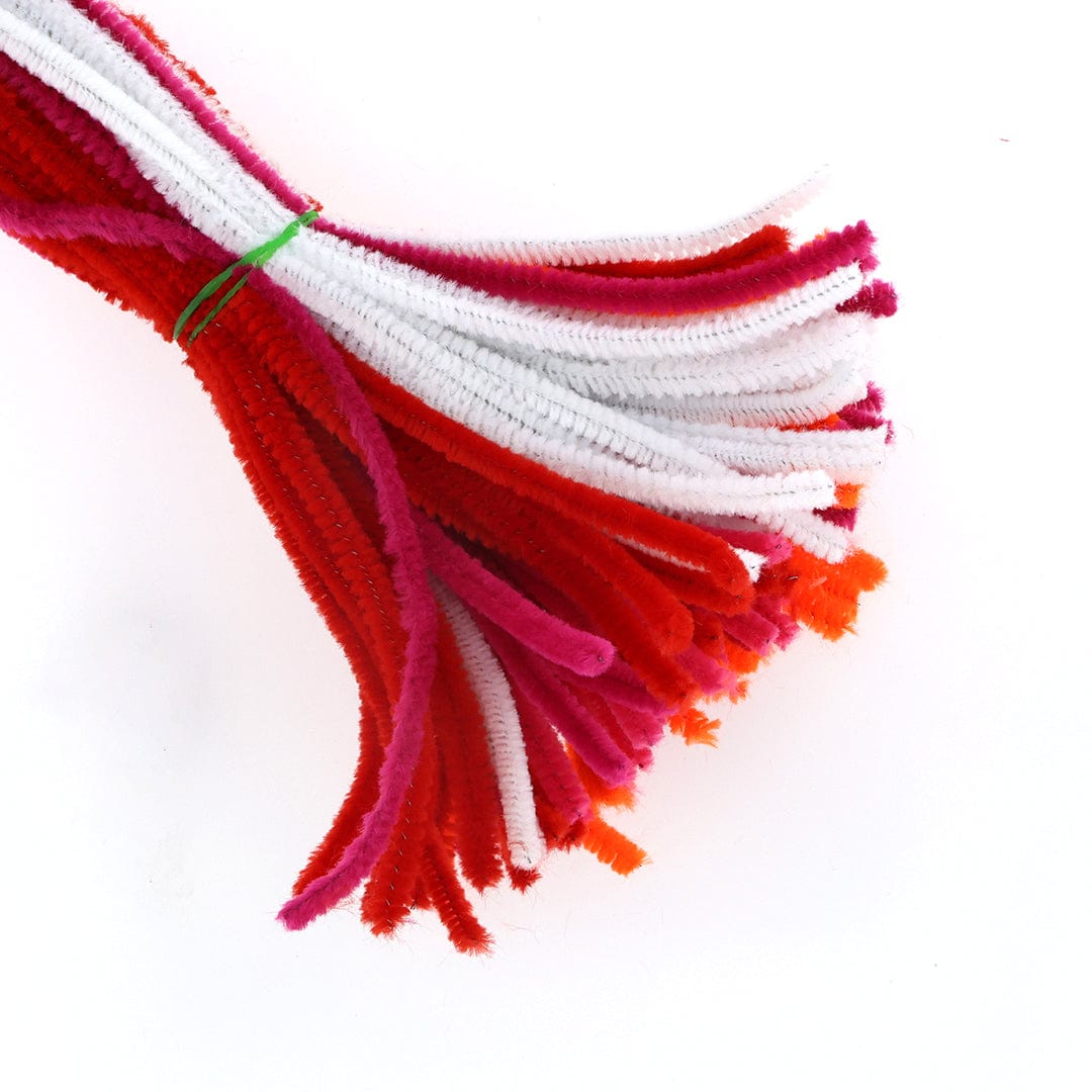Crafteria Red Pipe Cleaner Mono Chrome (100Pcs/Pack)