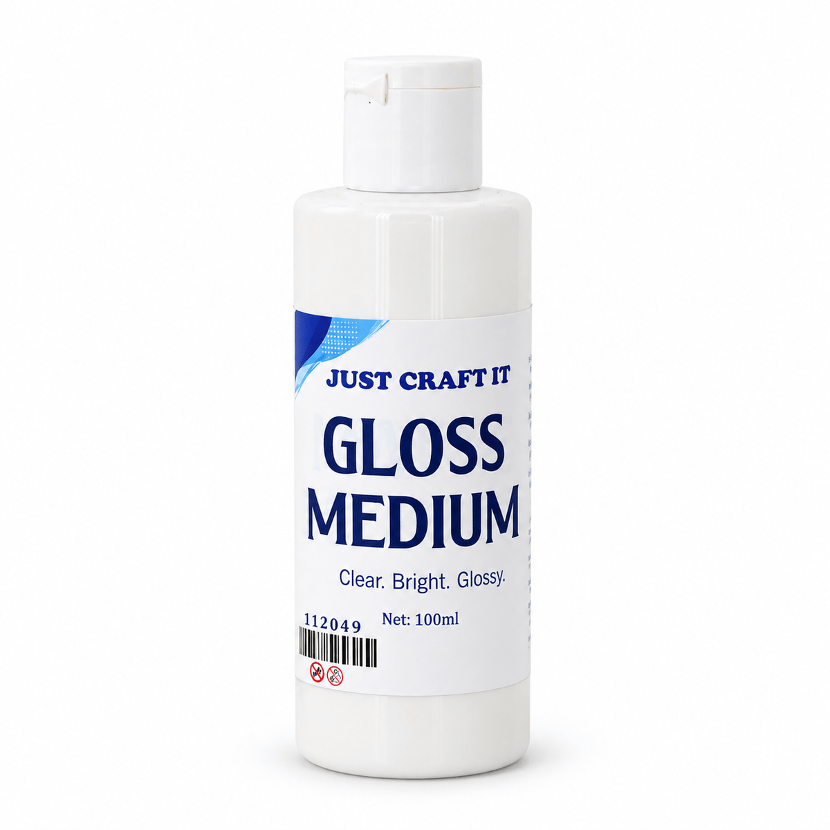 Just Craft It Gloss Medium – 100 ML | Clear Bright Glossy Art & Craft Medium 112049