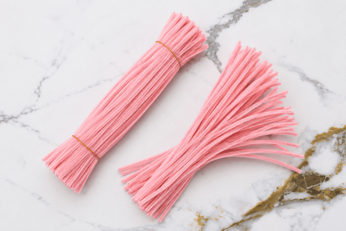 Premium Pipe Cleaners (6-7MM Approx.) (Baby Pink)