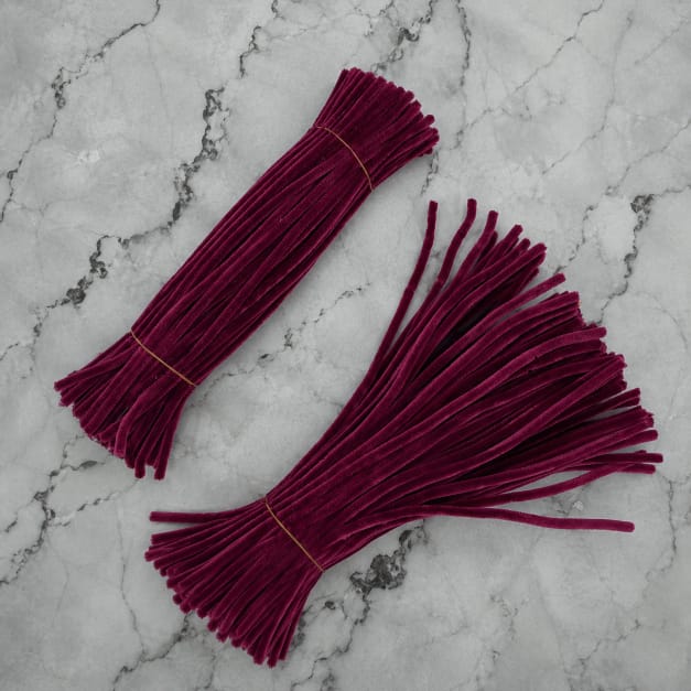 Premium Pipe Cleaners (6-7MM Approx.) (Burgundy)