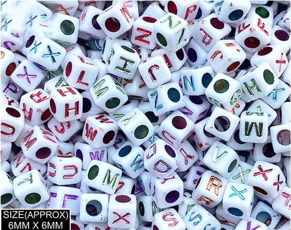 my store BEADS SQUARE ABCD BEADS (WT+METALLIC COL)