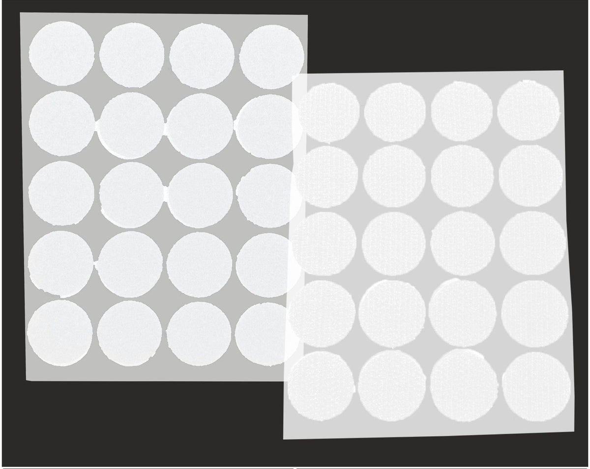 My Store CORK ACC. 20MM VELCRO STICKER WHITE