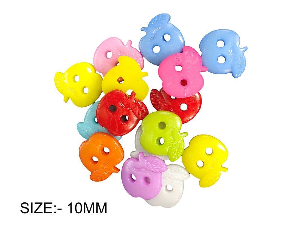 10mm Apple Colourful Button 26011