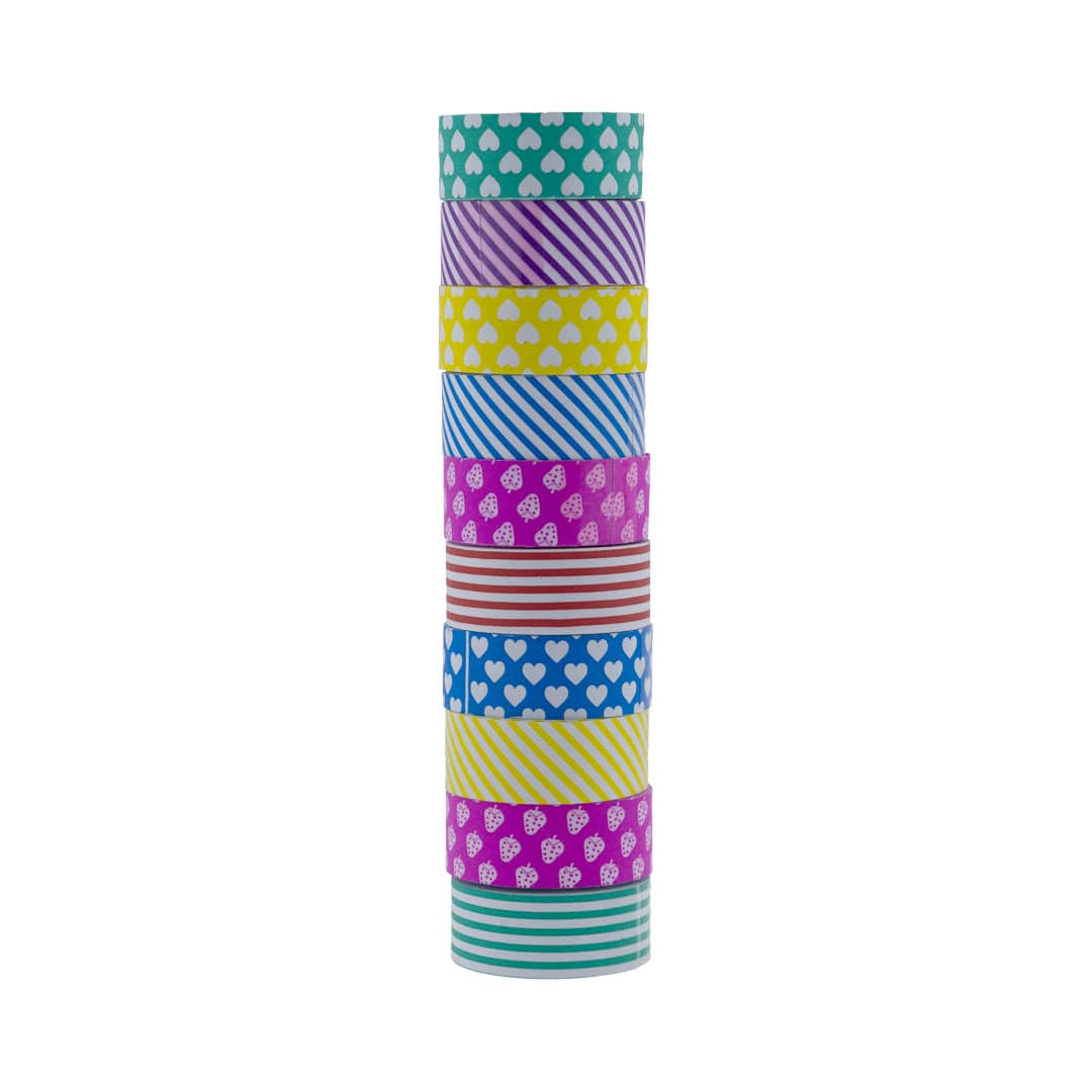 My Store WASHI TAPE Fabric Tape Mix Design 5MtX1.5Cm