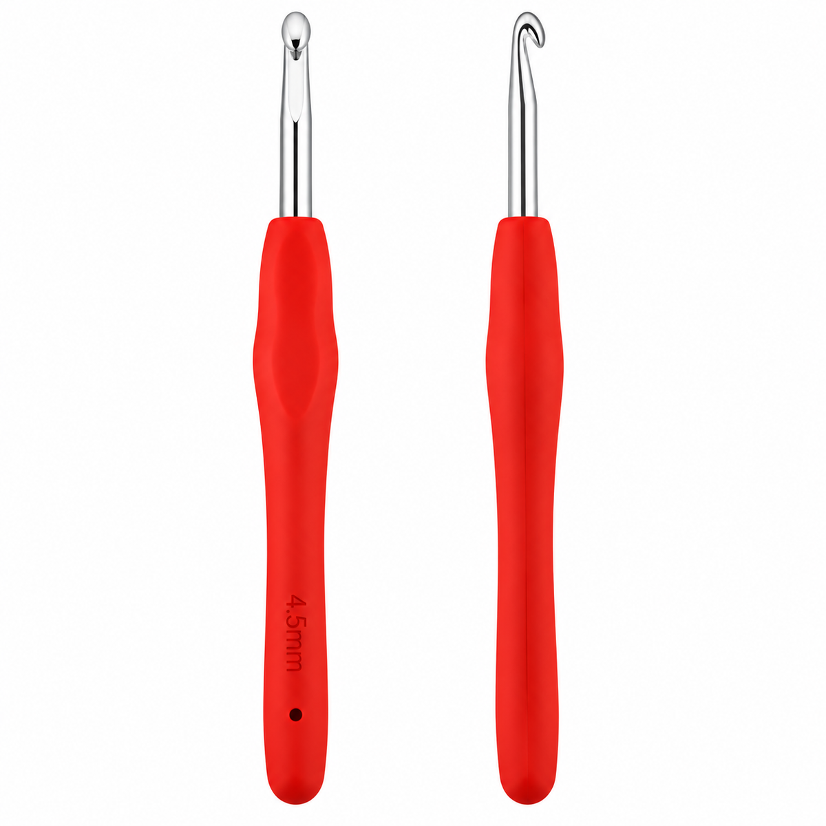 4.5 Mm Crochet Hook With Soft Ergonomic Grip Handle – 14 Cm,  Pack of 10 Pieces