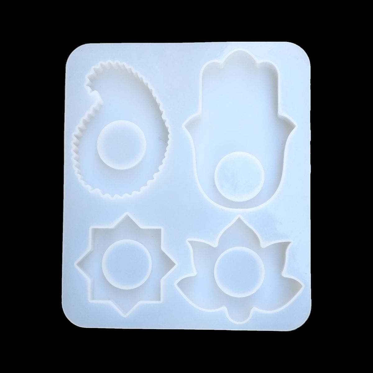 My Store Silicon Mould 4 Cavity Tea Light Holder Mould (PLAIN)