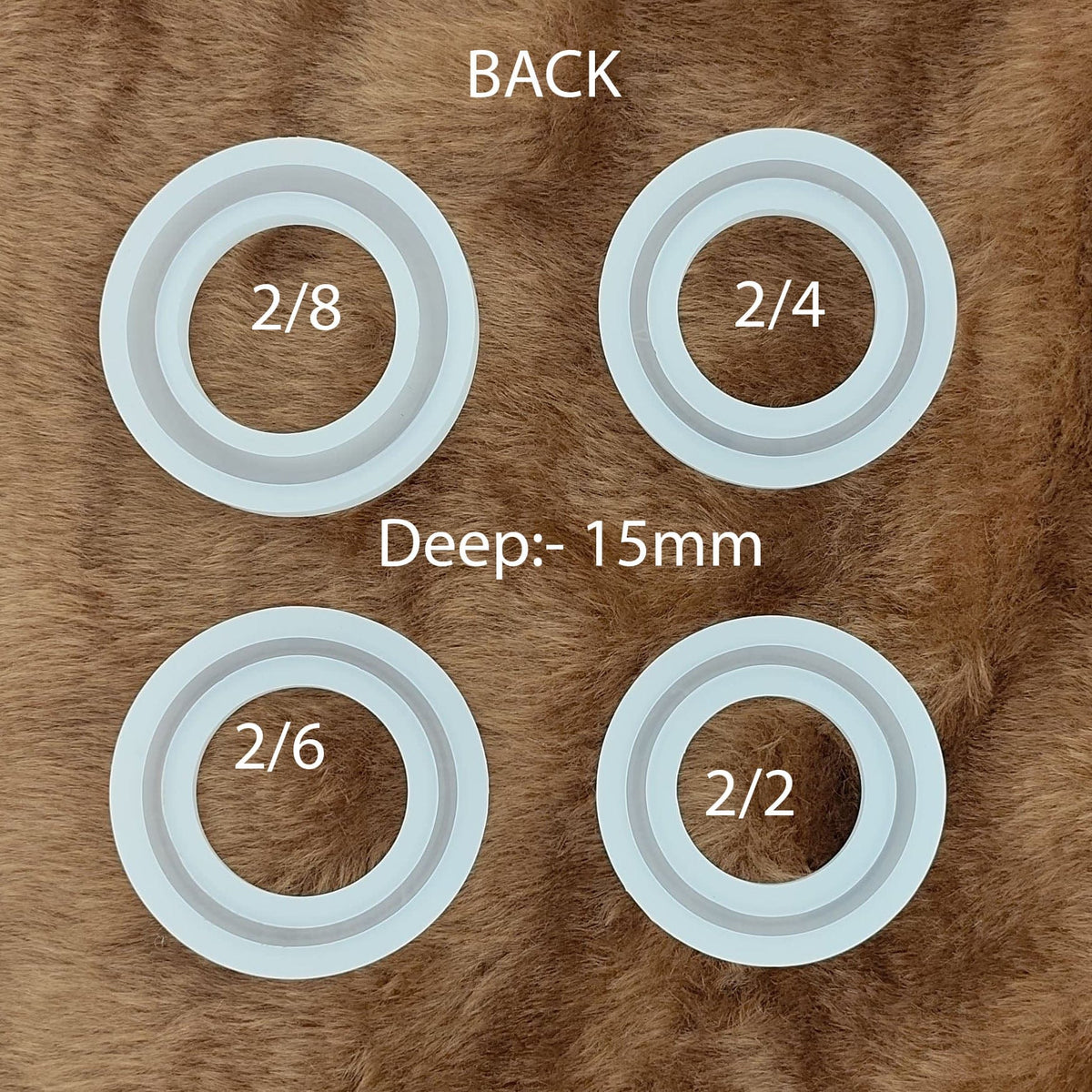 Crafteria Silicon Mould 4 Pcs Deep Bangle Mould
