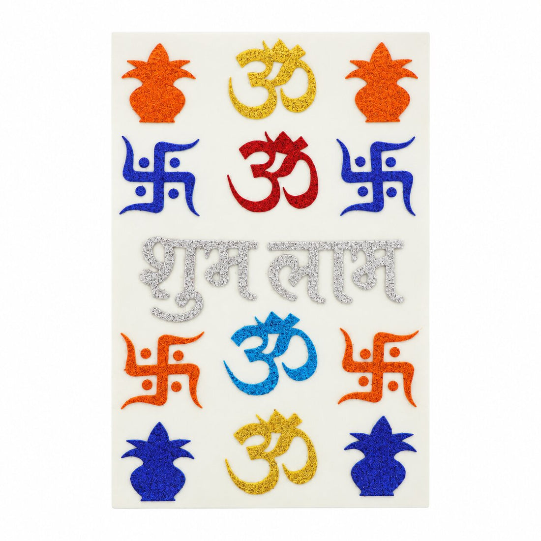 Big Diwali Glitter Sticker D01 (Rendom Colours) Pack Of 10 Cards