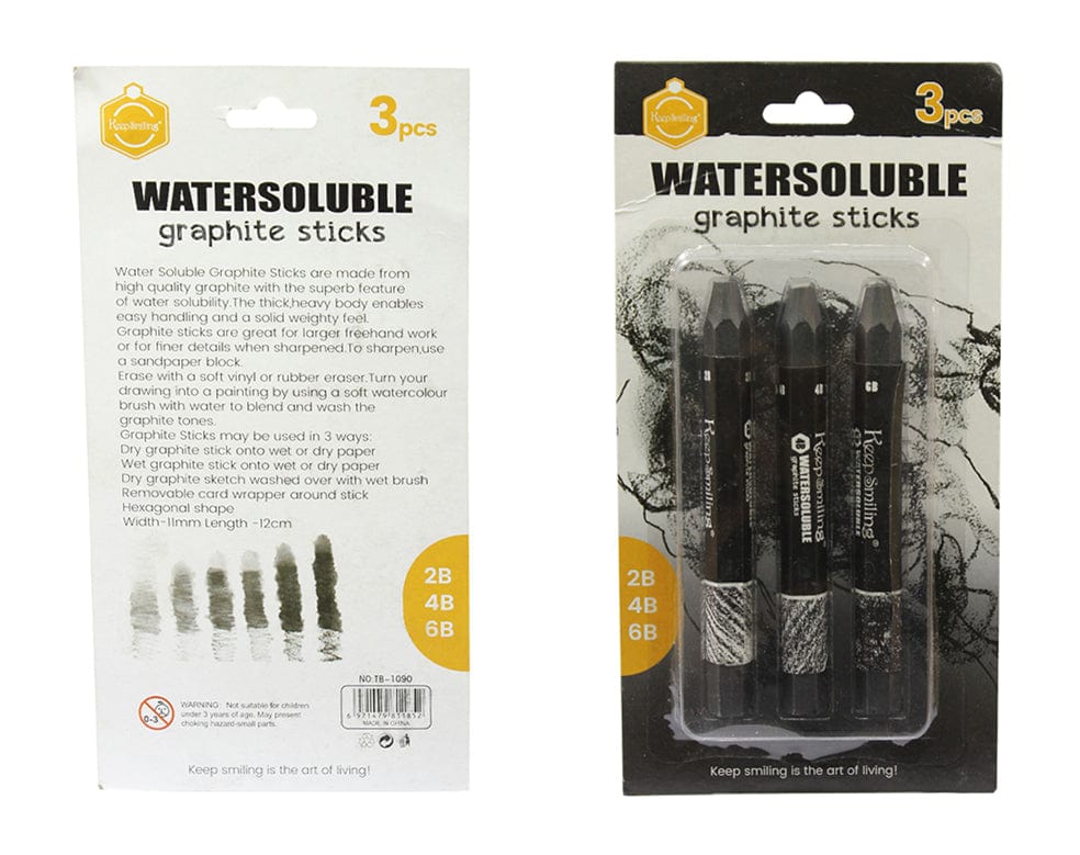 My Store PAINTING BRUSH 3 PC WATER SOLUBLE GRAPHITE STICK SET