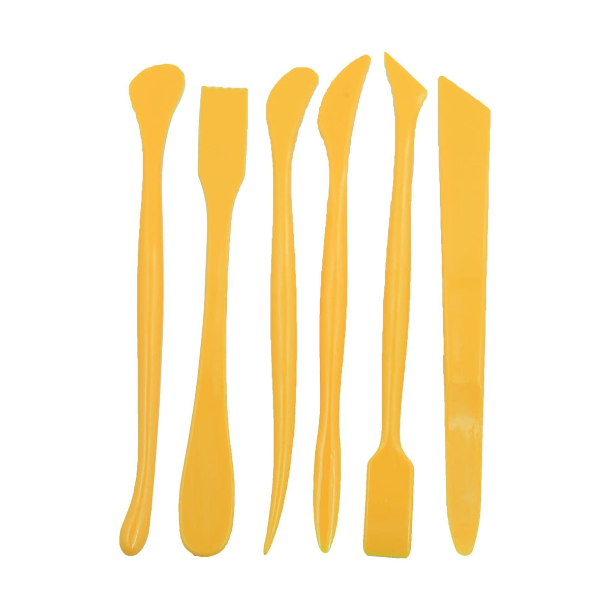 Keep Smiling POTTERY TOOL 6pcs Yellow Handle Sculpting Clay Tool