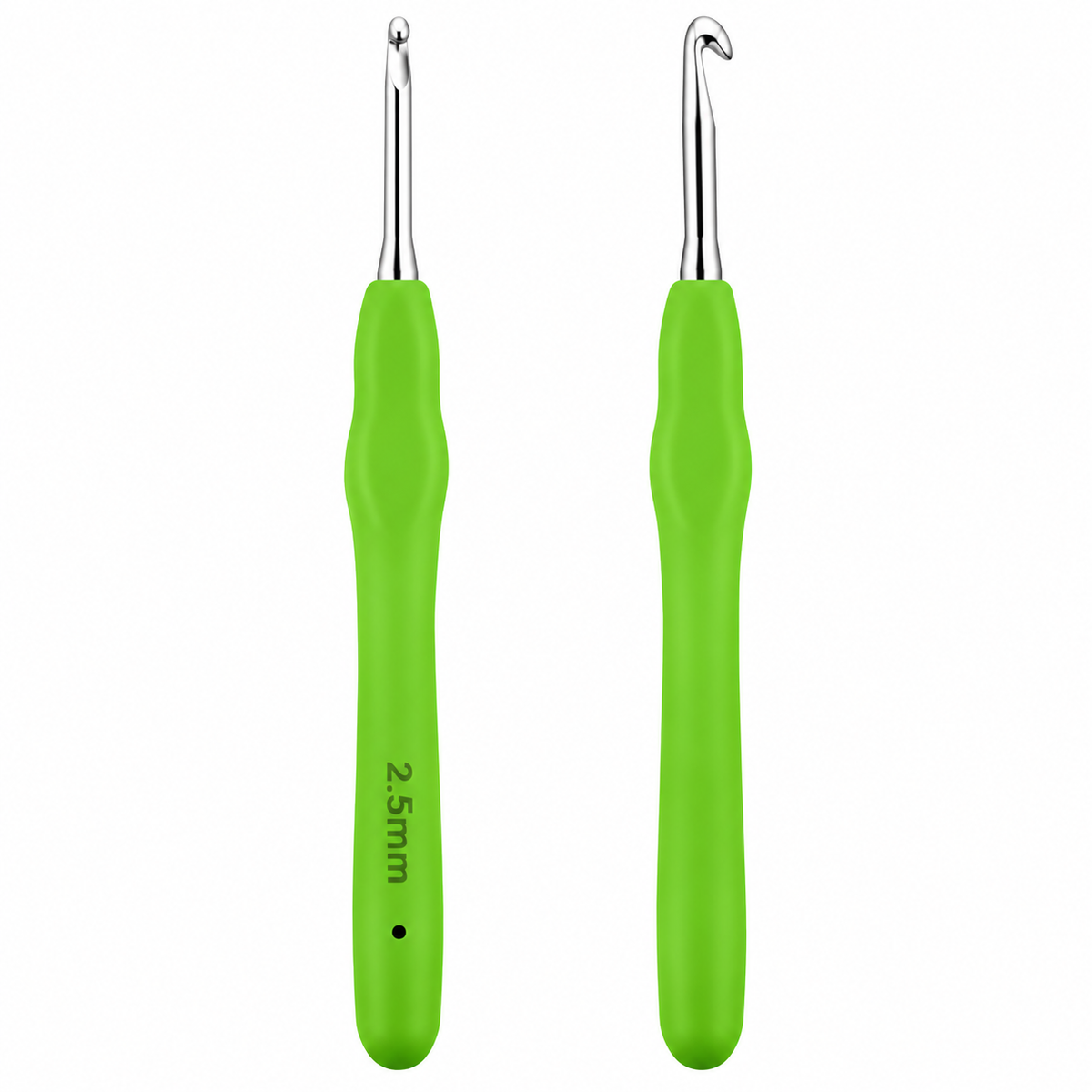 2.0 Mm Crochet Hook With Soft Ergonomic Grip Handle – 14 Cm, Pack Of 10 Pieces