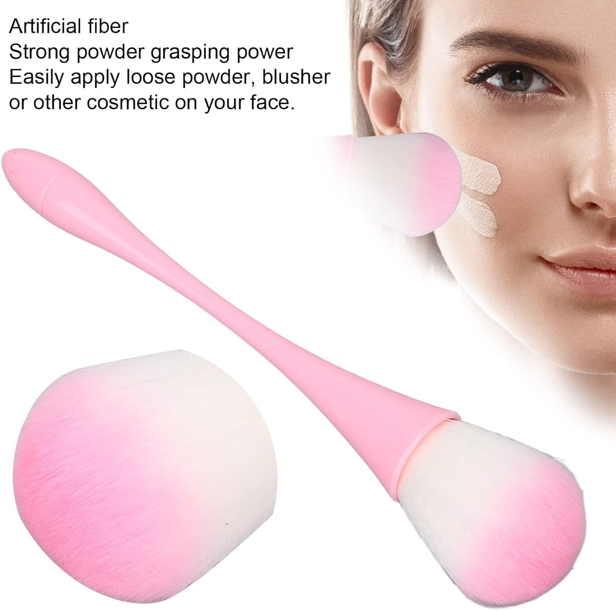Crafteria Pink Handle Powder Brush Blusher