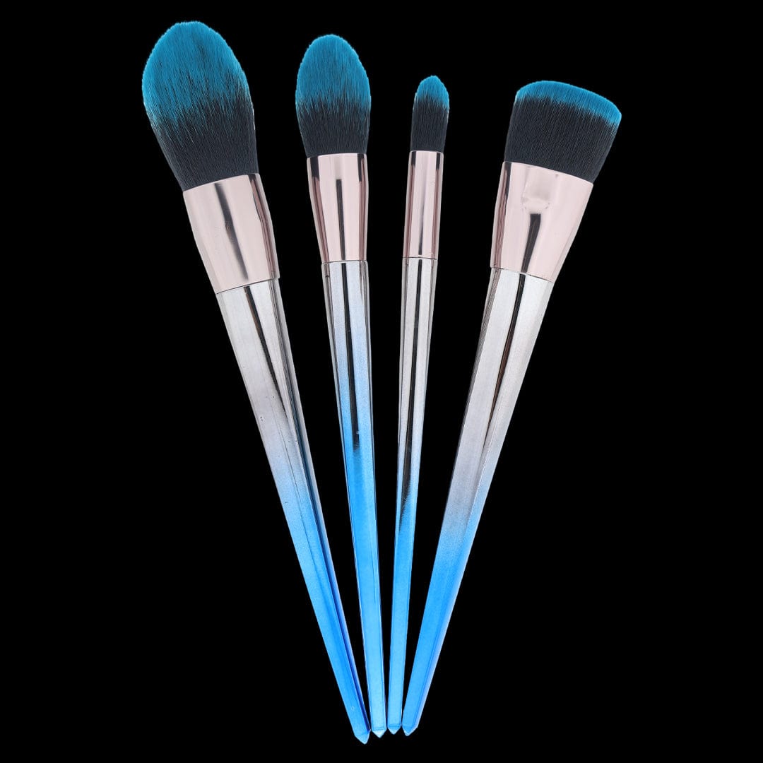 Crafteria 4 in 1 Blue-black gradient soft Makeup Art brushes set