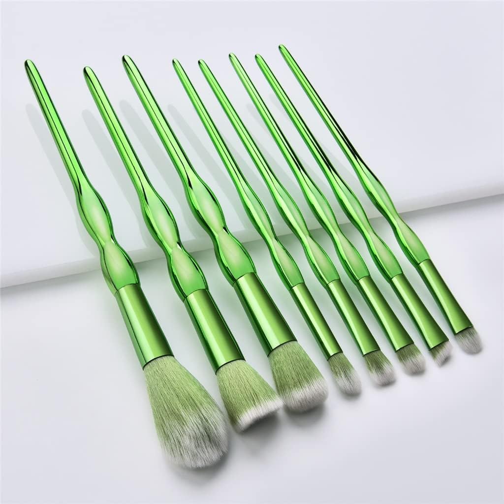 Crafteria 8 in 1 Makeup Art brush set with Green handle