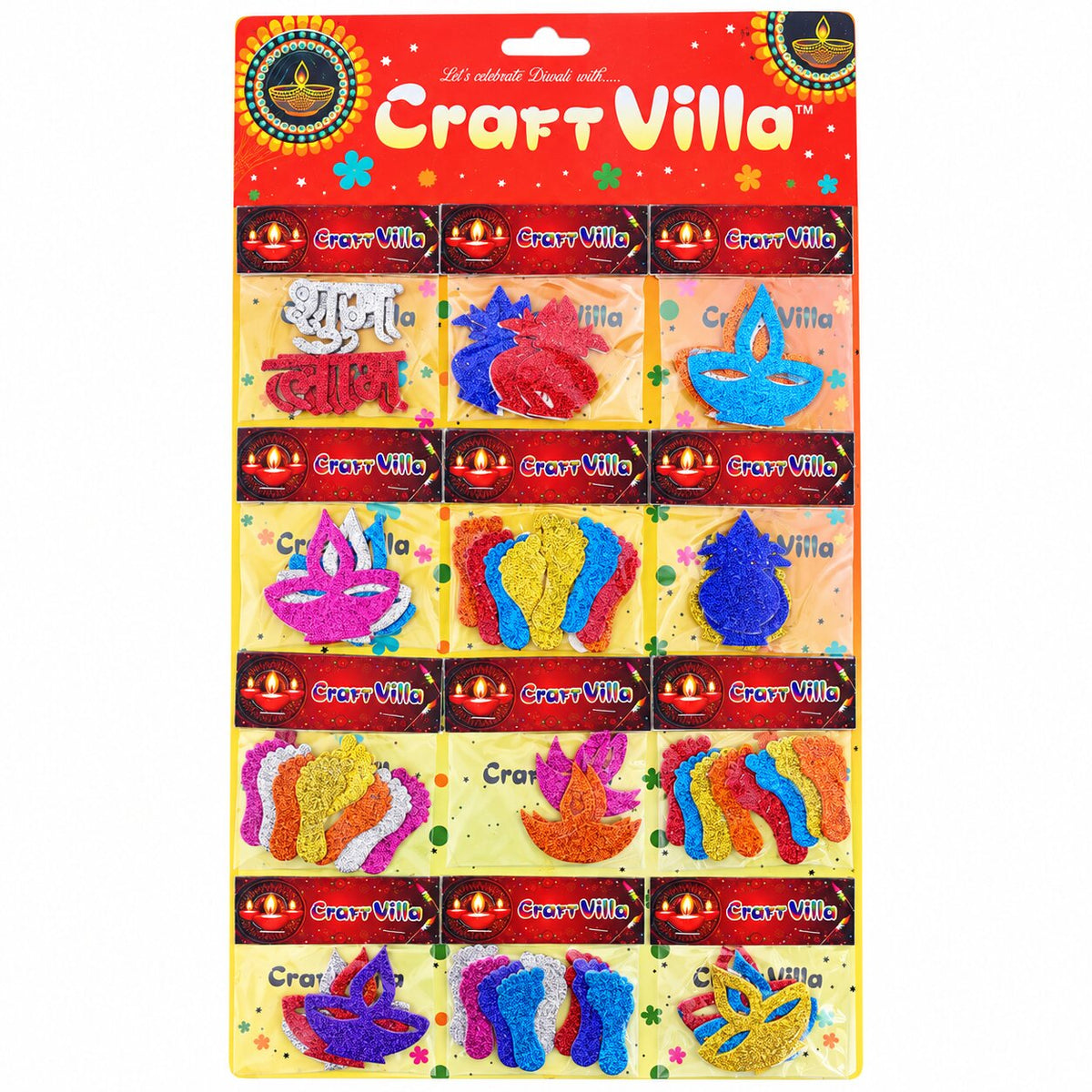 Diwali Glitter Sticker (Rendom Colours)