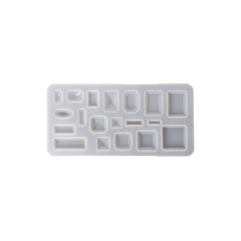 My Store Silicon Mould 19 CAVITY SQUARE & RECTANGLE GEMSTONE MOULD