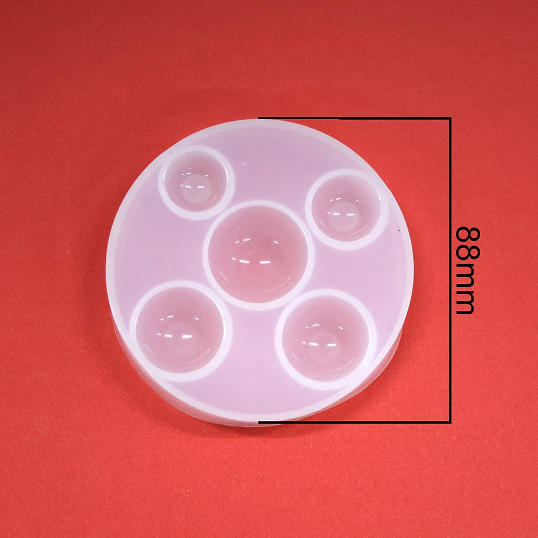 My Store Silicon Mould 5 Cavity Semicircle Mould