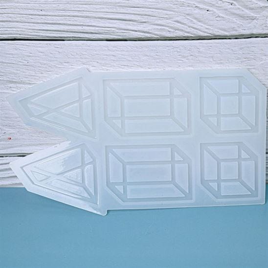 My Store Silicon Mould FAKE 3-DIMENSIONAL POLYGON EARRING JEWELLERY MOULD