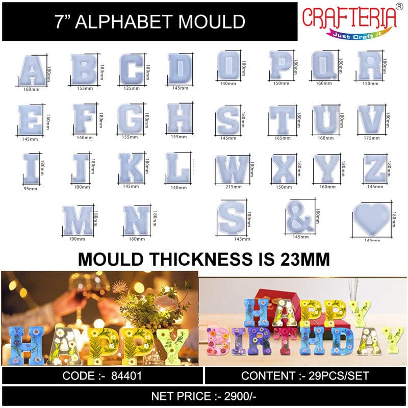 7" Monogram Abcd Alphabet Mould 84401