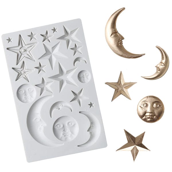 My Store Silicon Mould MOON FACE & STAR MOULD