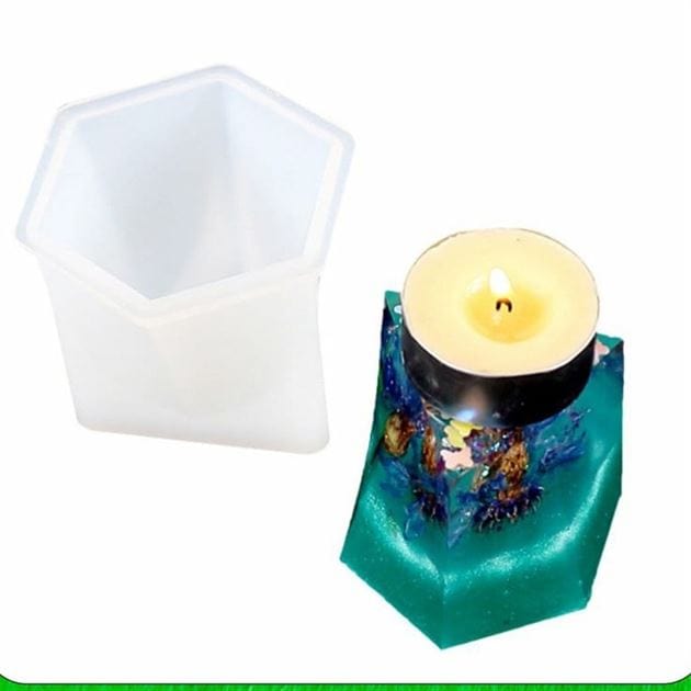 My Store Silicon Mould TRILATERAL TWIST T-LIGHT BAE MOULD