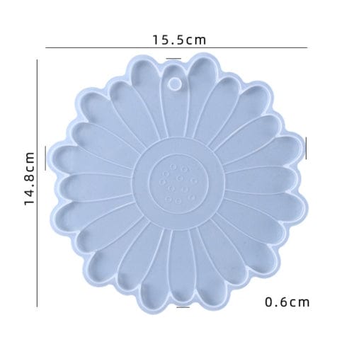 My Store Silicon Mould FLOWER COASTER AND HOT PLATE 6" MOULD