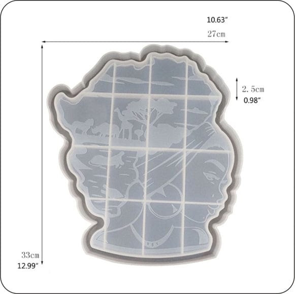 My Store Silicon Mould AFRICAN LADY TRINKLET TRAY MOULD