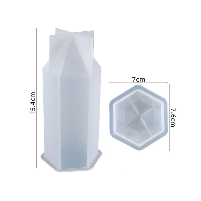 My Store Silicon Mould LARGE HEXAGON CANDLE MOULD