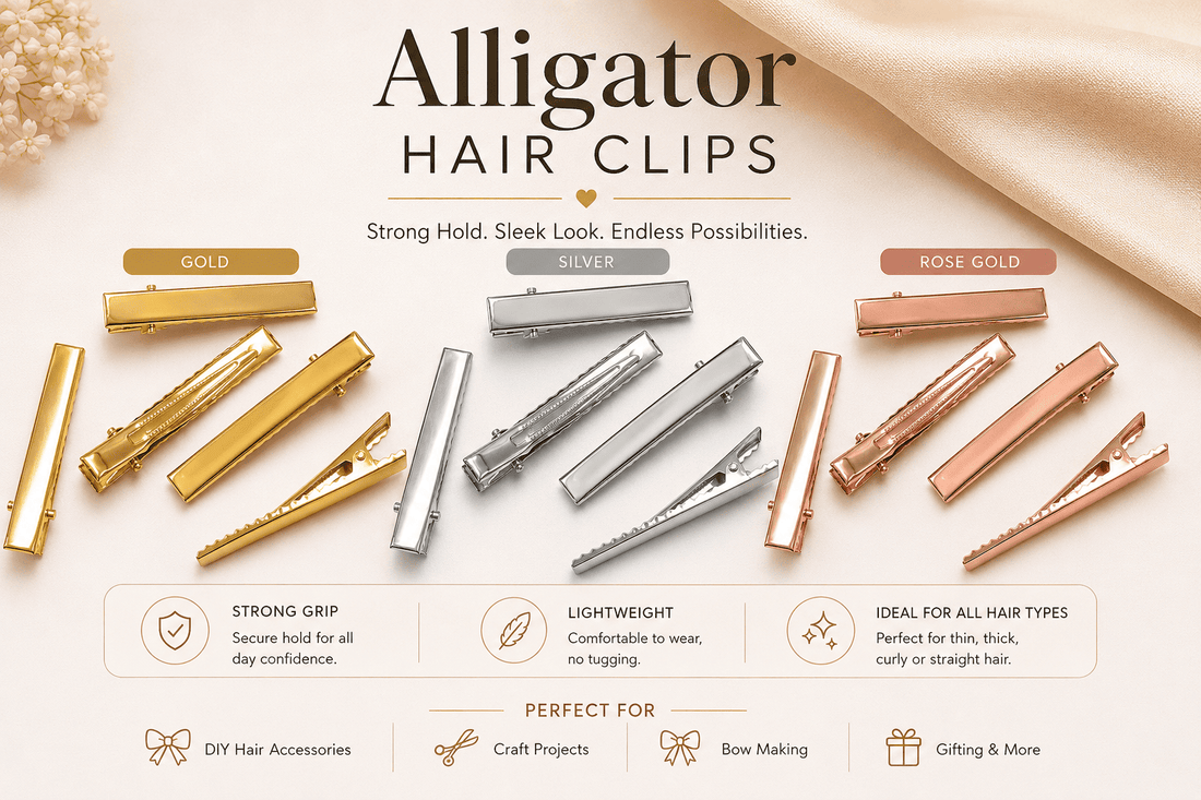 Crafteria 40mm Alligator Metal Hair Clip