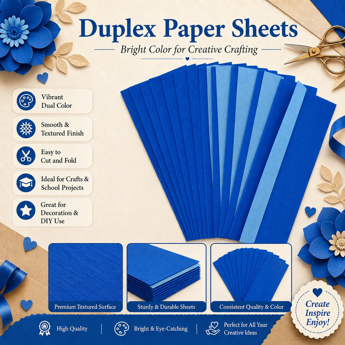 Duplex Paper (Dark Blue / Light Blue)