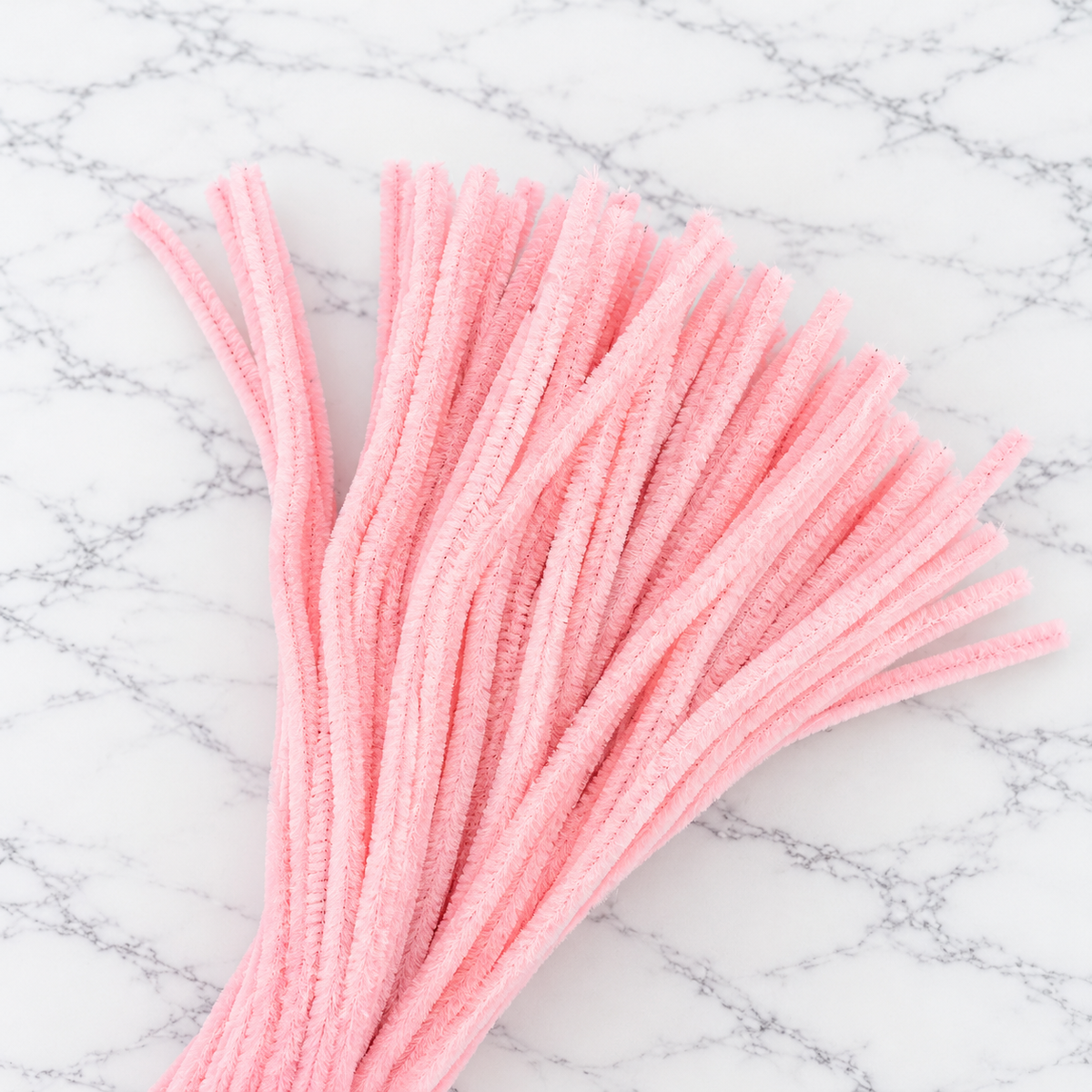 Pastel Pink Chenille Pipe Cleaners 10MM – Pack of 100 Pcs