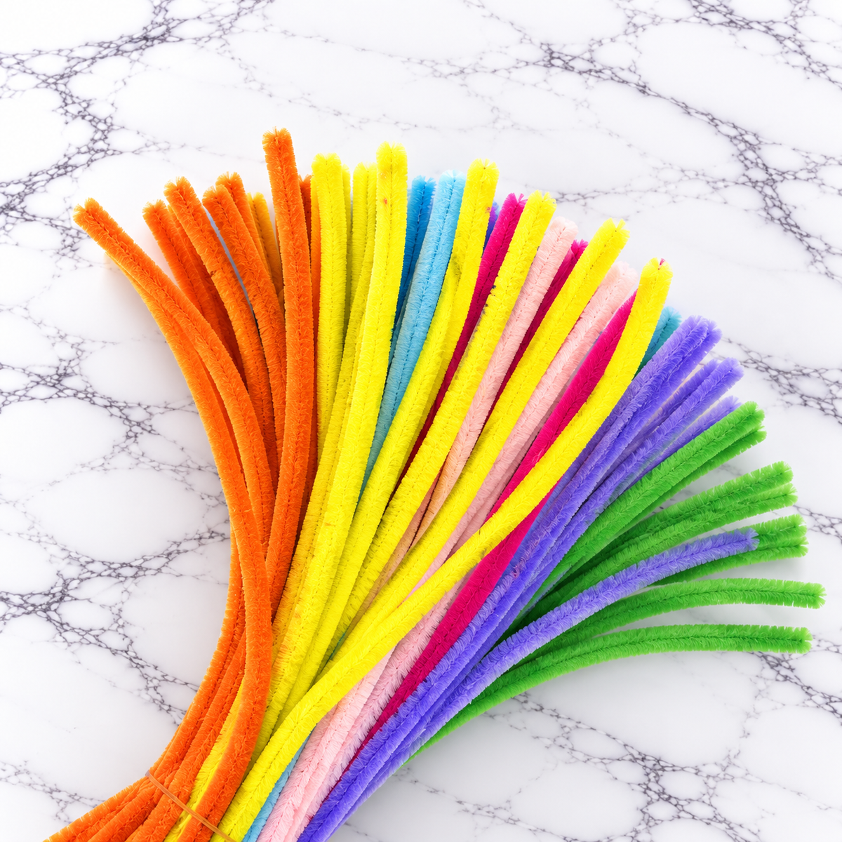 Rainbow Mix Chenille Pipe Cleaners 10MM – Pack of 100 Pcs
