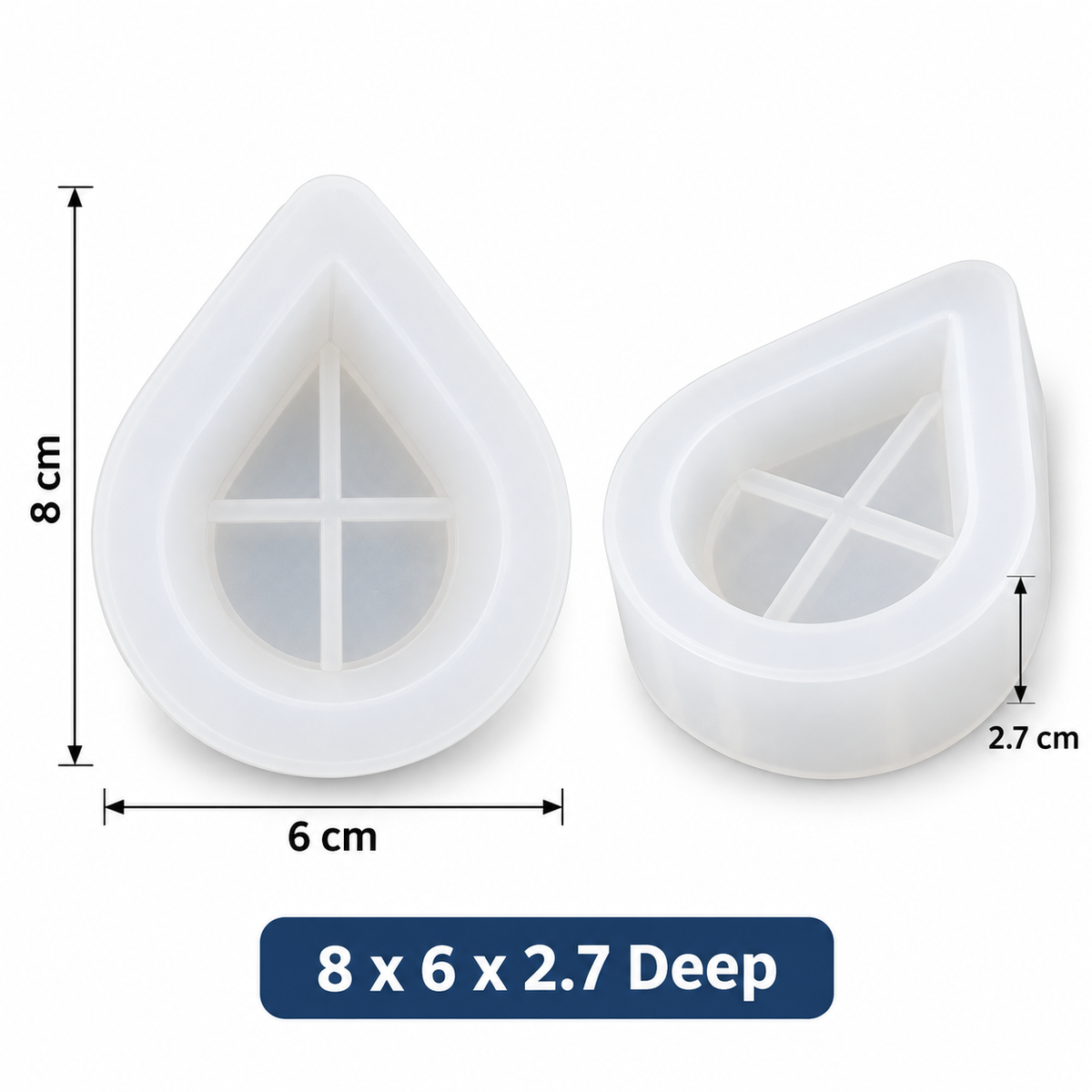 Decorative Diya Silicone Mould (8 × 6 × 2.7 CM)
