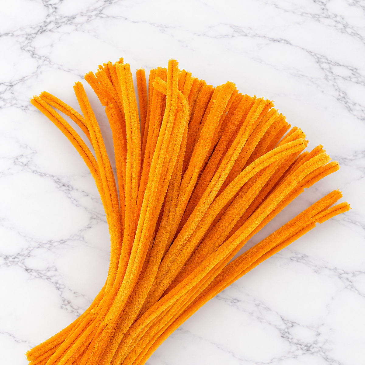 Tangerine Orange Chenille Pipe Cleaners 10MM – Pack of 100 Pcs