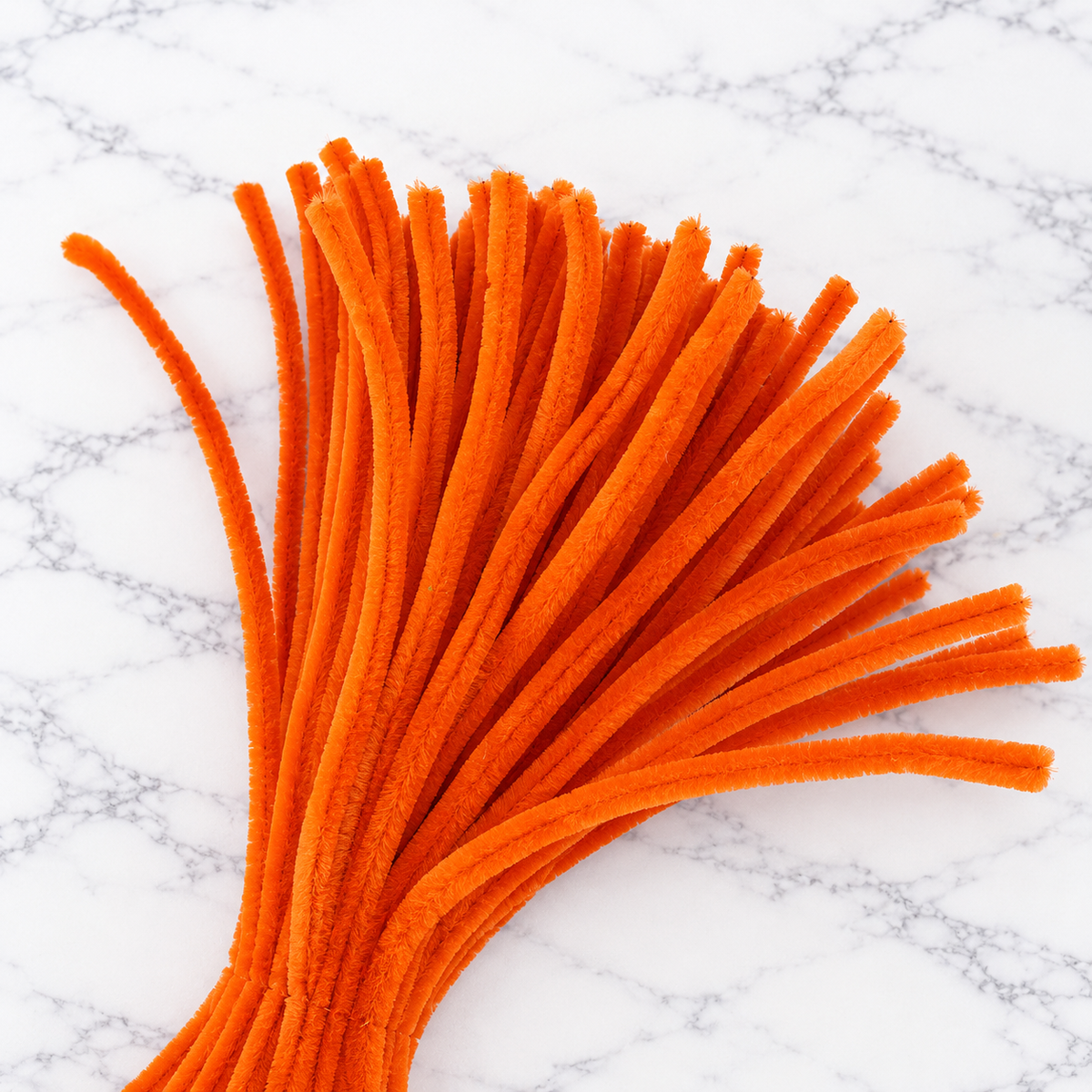 Pumpkin Orange Chenille Pipe Cleaners 10MM – Pack of 100 Pcs