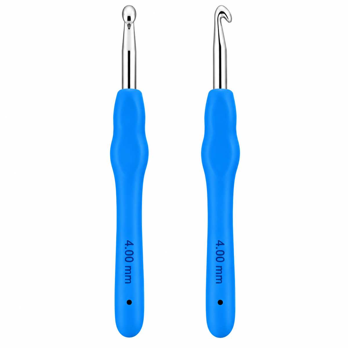 4.0 mm Crochet Hook with Soft Ergonomic Grip Handle –  14 cm, Pack of 10 Pieces