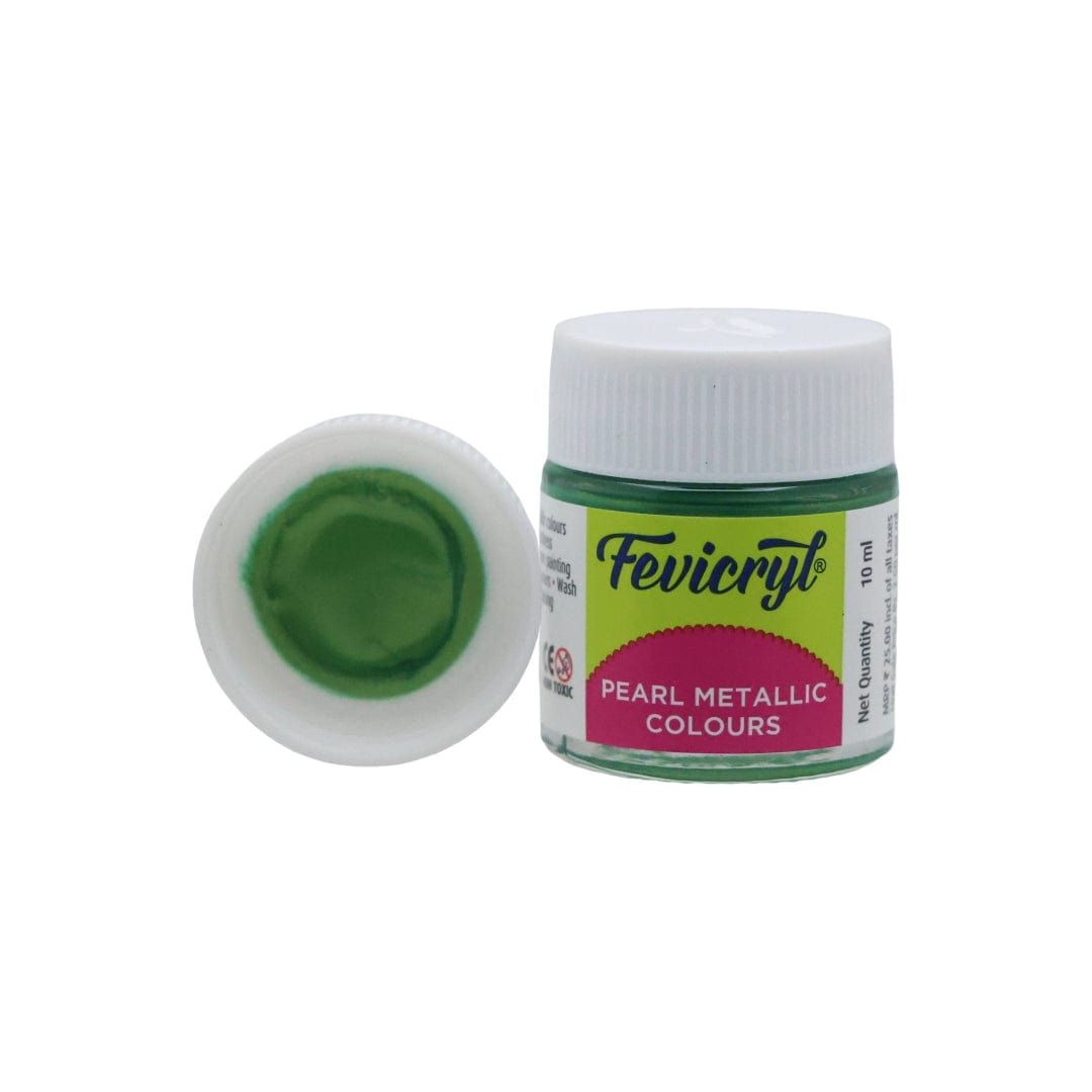 Pidilite Fevicryl Acrylic Colours Pearl Metallic 10ml (Mrp-25/-) (green)