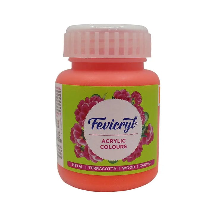 Crafteria Neon Orange Pidilite Fevicryl Acrylic Colours 100ml