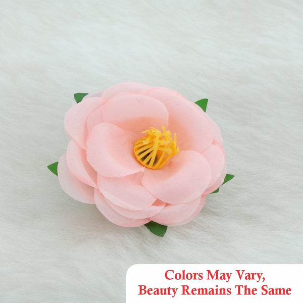 Fabric Rose Artificial flowers D02 (50pcs/pkt) (Peach) AF002C07