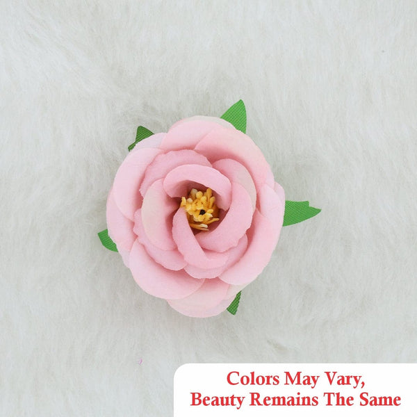 Fabric Rose Artificial flowers D02 (50pcs/pkt) (Pink) AF002C15